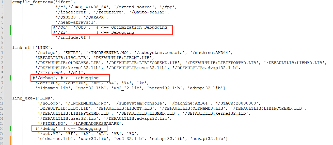 Abaqus用户子程序安装、开发、调试的图4